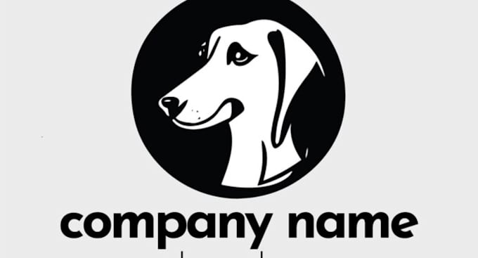 create minimalist and professional dog logo design