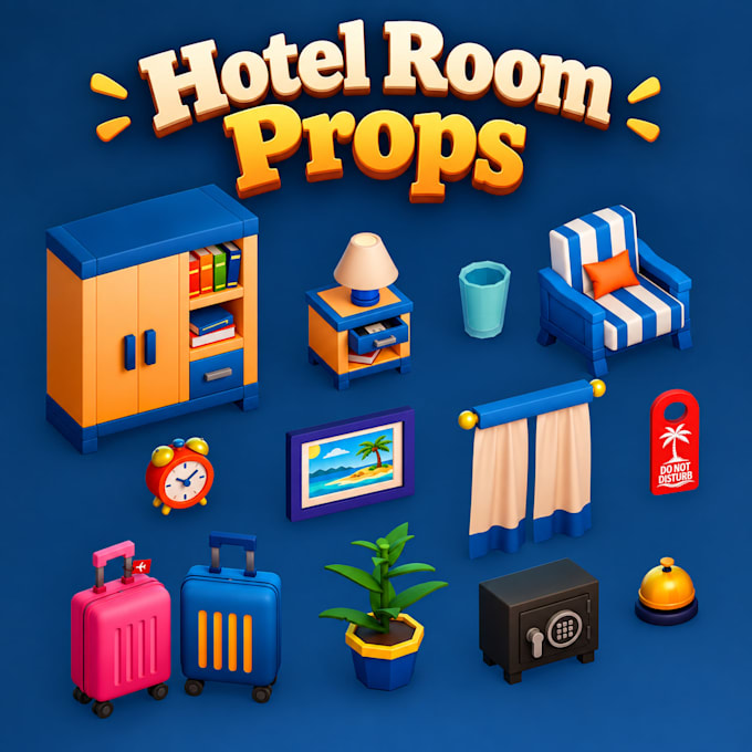 create stylized low poly 3d props in blender for your game