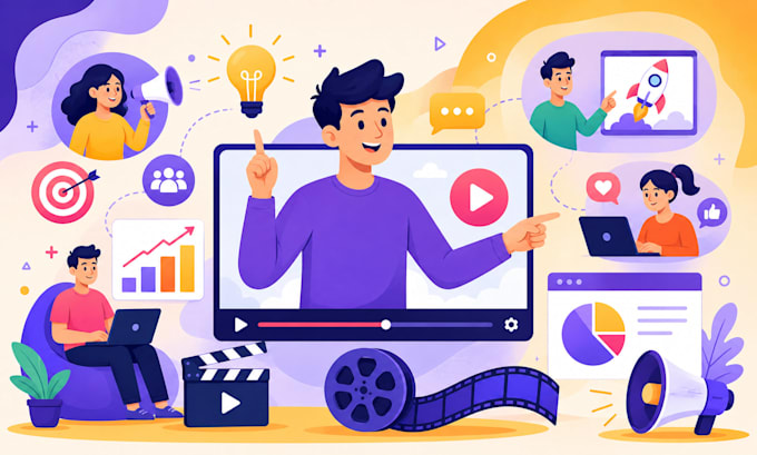 custom 2d video animated explainer, marketing and sales video for you