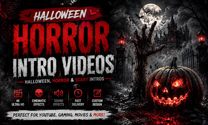 create halloween intro horror video screamer  video
