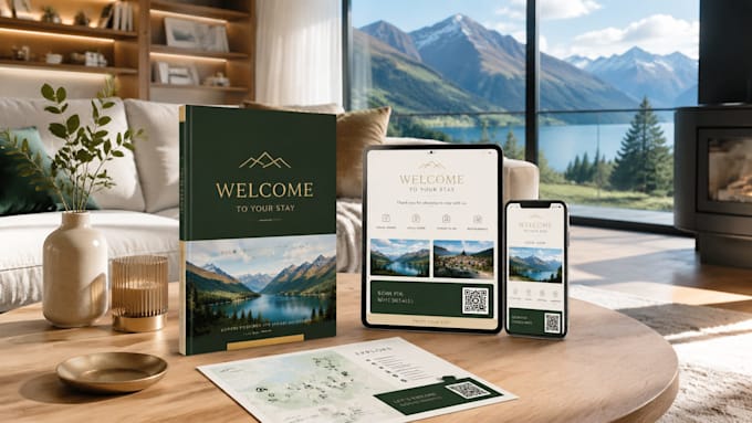 create a professional airbnb welcome book and local travel guide
