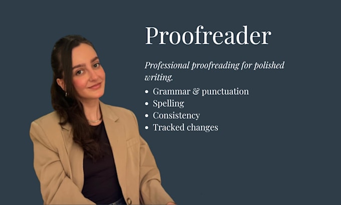 professionally proofread your writing or manuscript