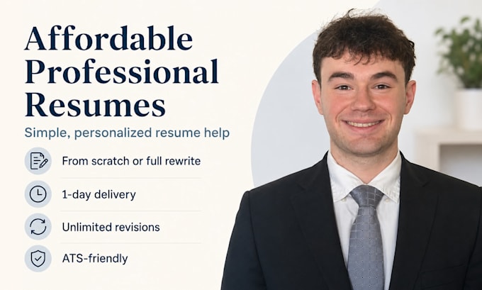 write an affordable professional ats friendly resume