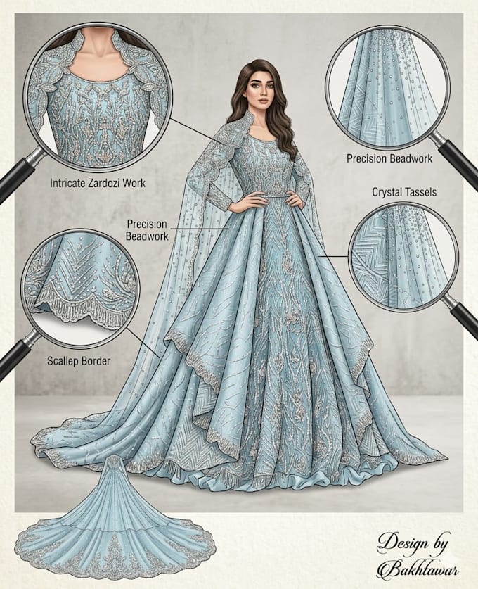 create fashion illustrations for gowns
