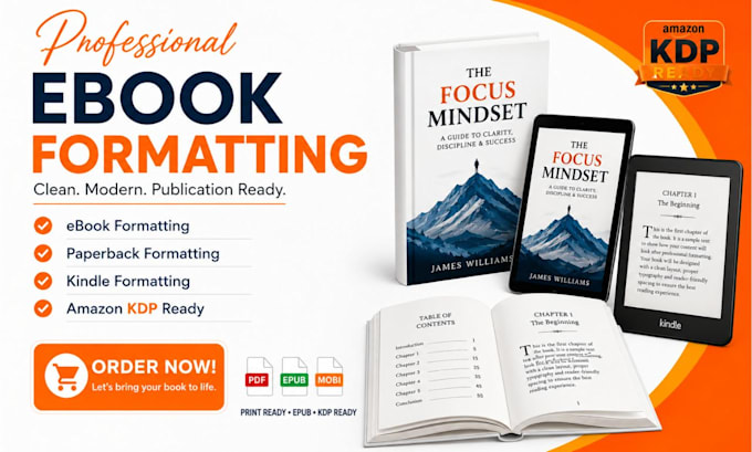 format book, ebook, paperback and workbook for amazon KDP
