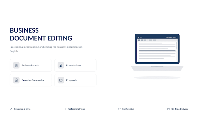 professionally proofread and edit your business documents