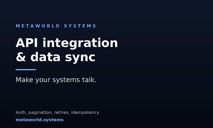 build a python API integration to sync data between your systems
