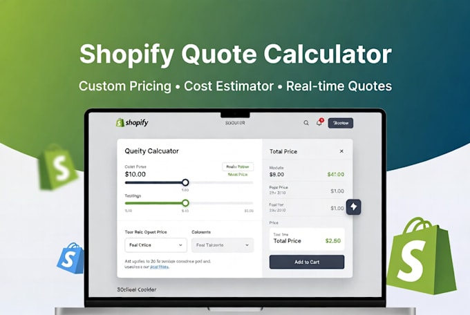 create custom shopify quote calculator, pricing cost estimator