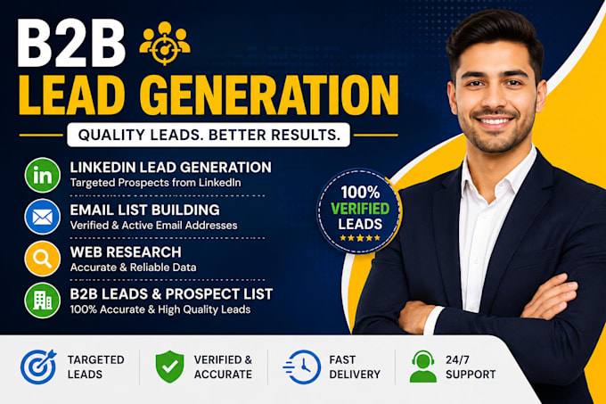 do b2b lead generation web research and email list building