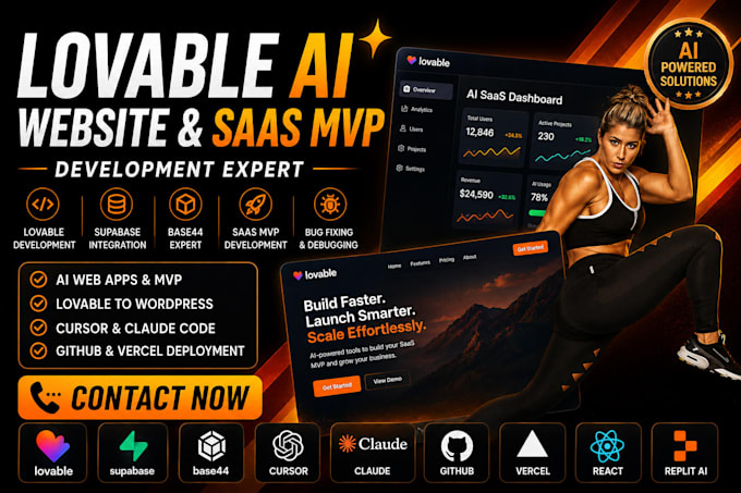 do lovable ai website,supabase,lovable to wordpress saas mvp replit ai bolt