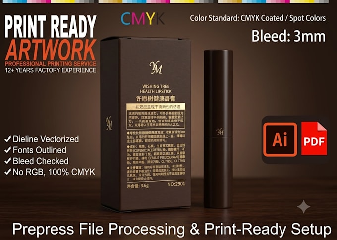 upgrade your artwork into print ready packaging files