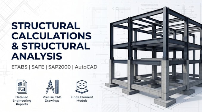 do structural calculations etabs analysis and structural design