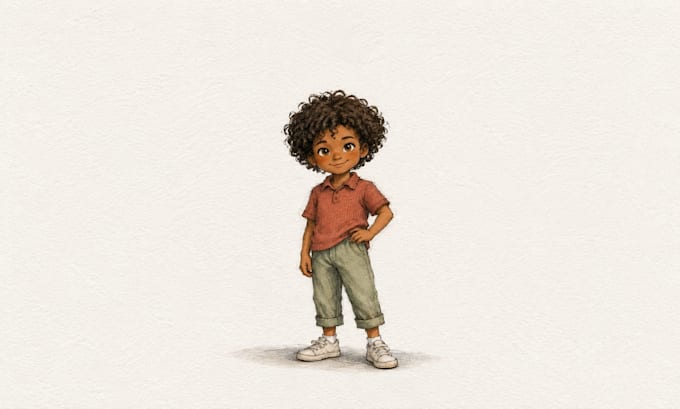 create hand drawn character turnaround and expression sheets