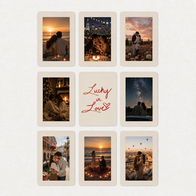 create a custom couple photo design or romantic frame