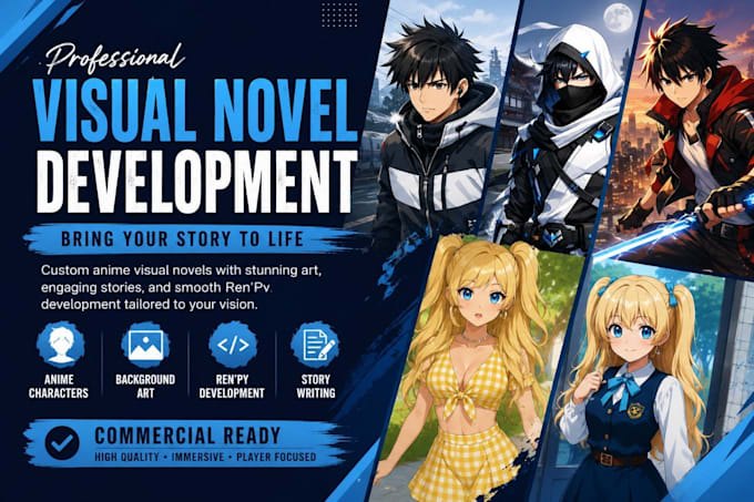 do visual novel game anime 2d character sprite game design game backgrounds vn