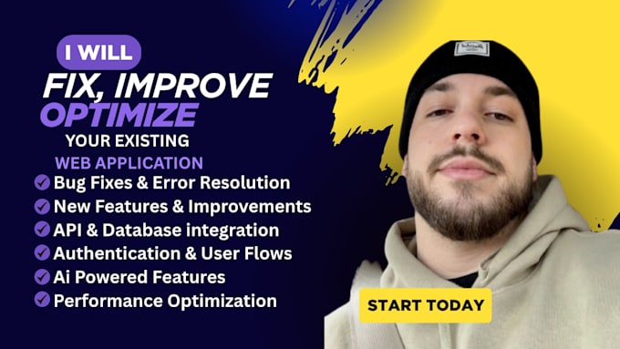 fix, improve and optimize your existing web application