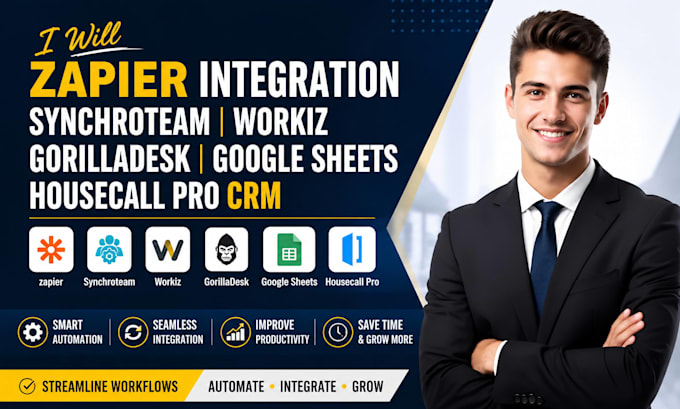 zaper integration synchroteam workiz gorilladesk google sheet housecall pro crm