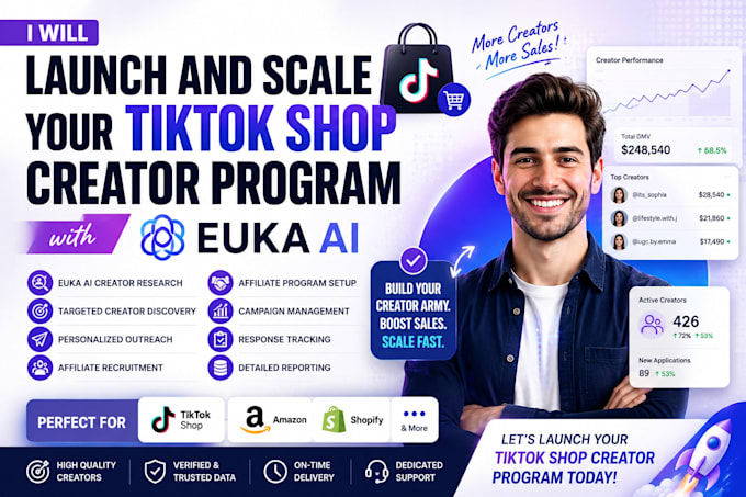 launch and scale your tiktok shop creator program with euka ai
