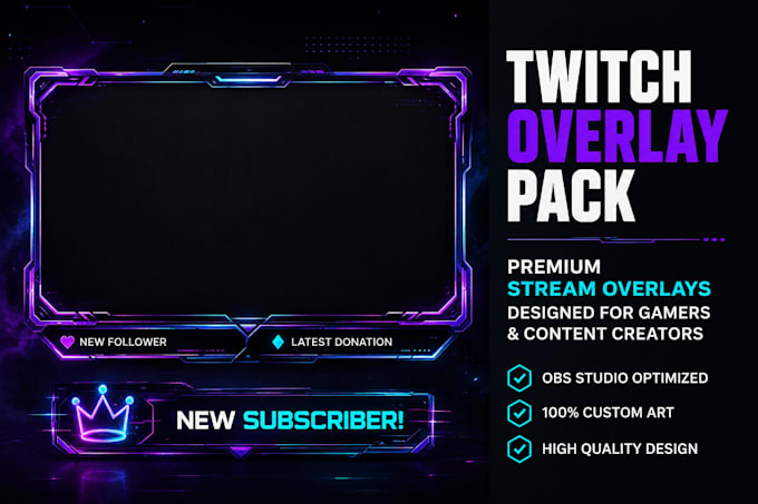 design animated twitch overlays stream packages stream overlays twitch package
