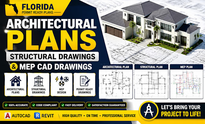 design florida architectural plans, structural drawings and mep cad drawings