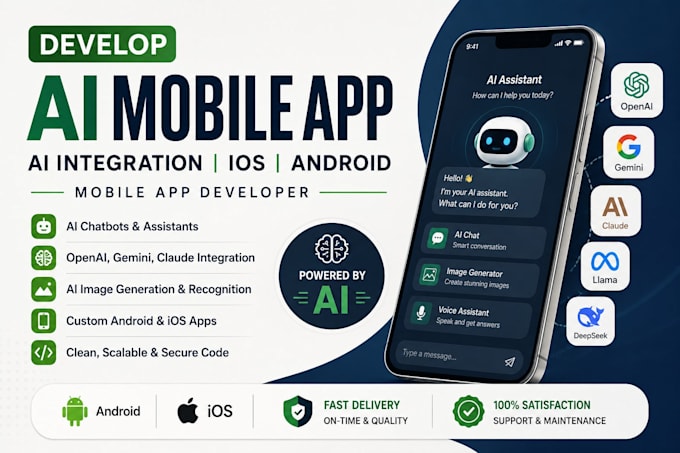 develop ai mobile app ai integration mobile app ios app mobile app developer ai