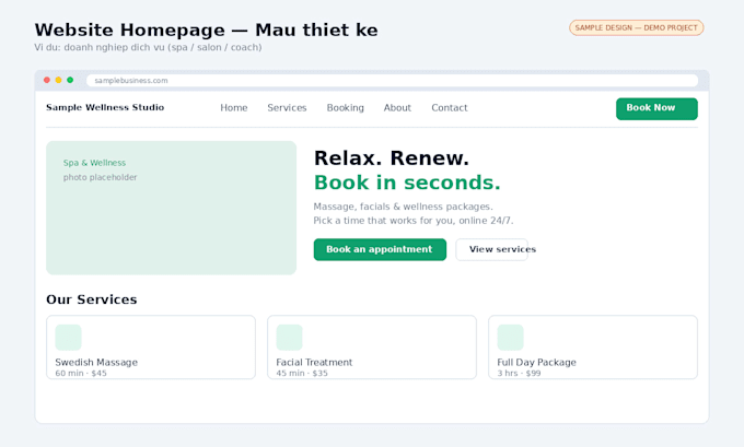 build a custom business website with booking system