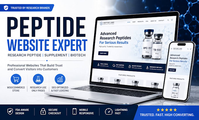 build a fda compliant peptide website on woocommerce