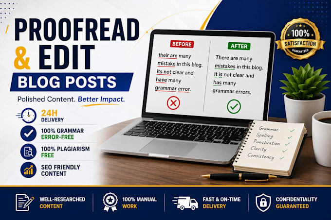proofread and edit your blog post in 24 hours