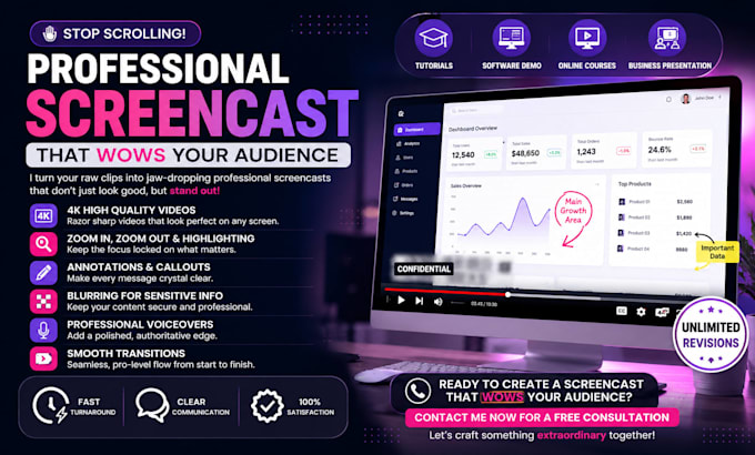 edit tutorial screencast videos