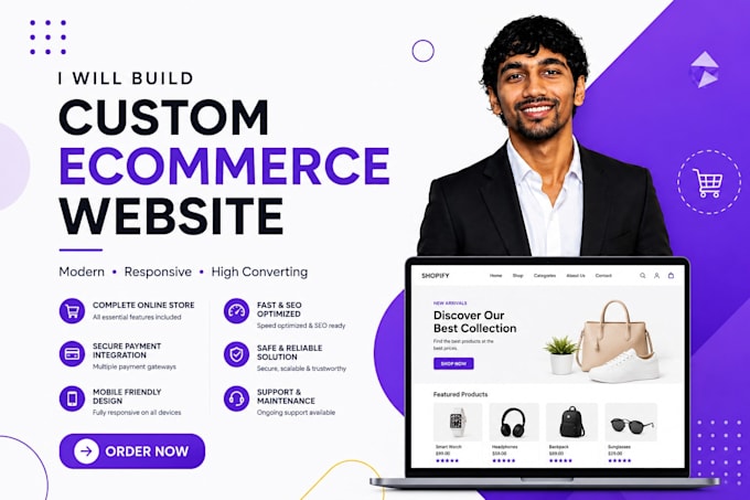 develop a modern ecommerce website with payment integration