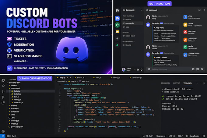 develop a custom discord bot for your server