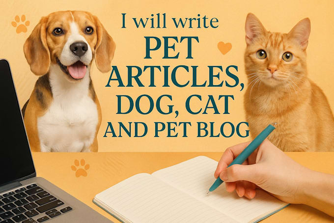 write pet articles and blog posts for your pets