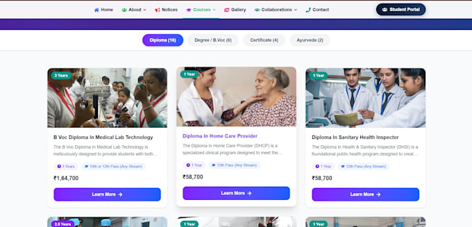 build a professional website for your business or college