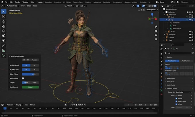 rig your 3d character in blender using rigify and auto rig pro