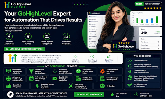 be your gohighlevel, click funnel and email automation expert
