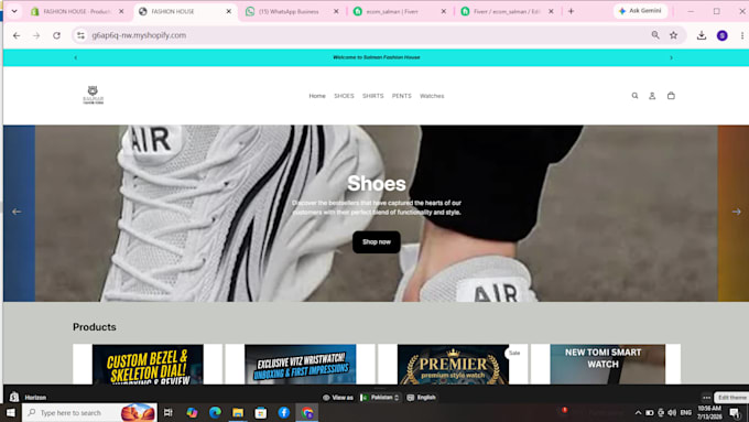 redesign shopify store and optimize shopify for all services