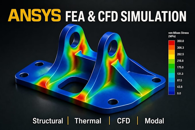 do ansys fea and cfd simulation and analysis with report