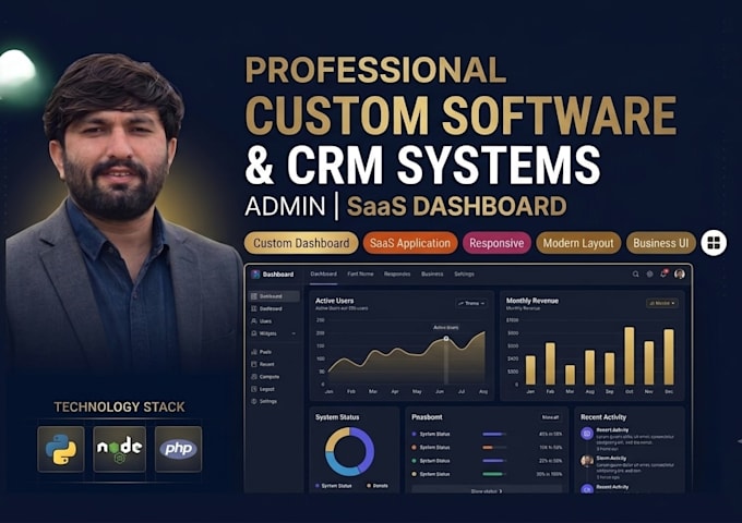 build custom internal CRM and saas admin dashboard