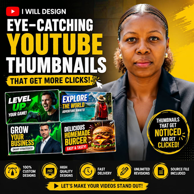 design eye catching youtube thumbnails that increase CTR