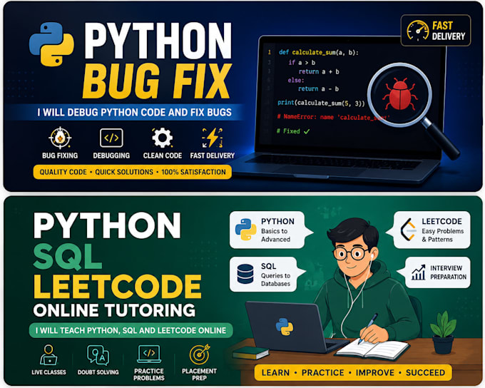 debug python code and fix bugs