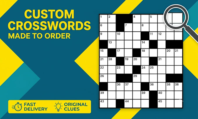 design custom crossword puzzles with clues and answers
