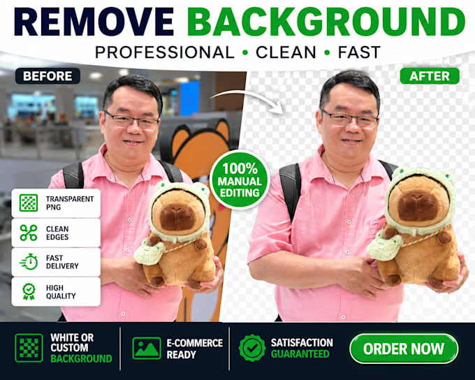 remove background from images professionally within 24 hours