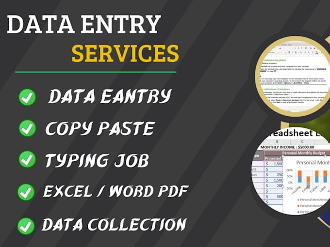 do expert data entry and web research work