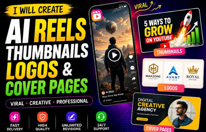 create professional logo design, and short ai reels