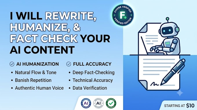 rewrite humanize and fact check your ai content