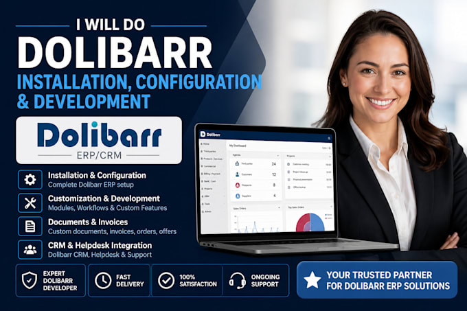 do dolibarr installation configuration development erpnext odoo crm customized