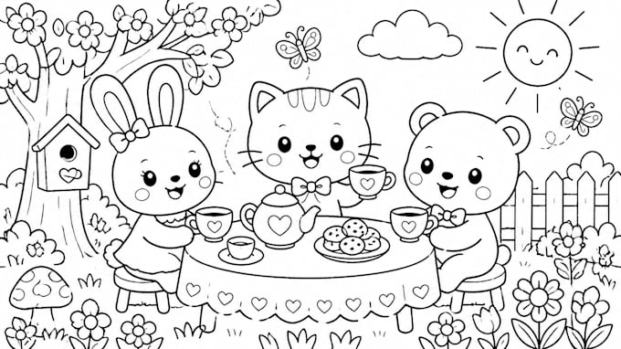 illustrate pictures for your coloring book