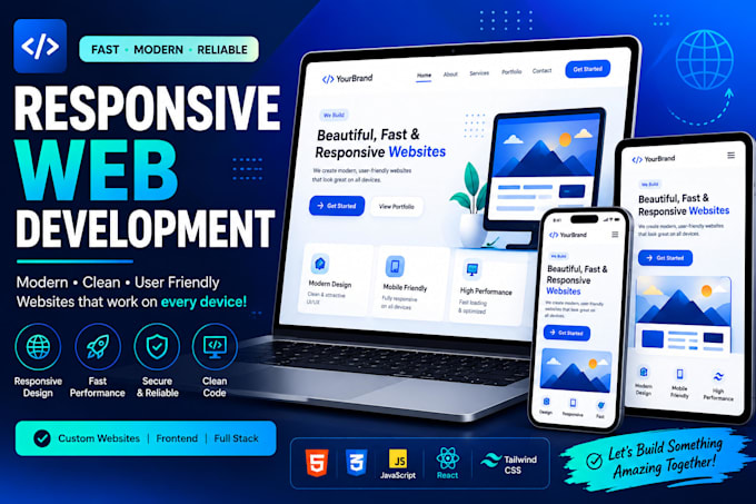 design and develop a responsive frontend website
