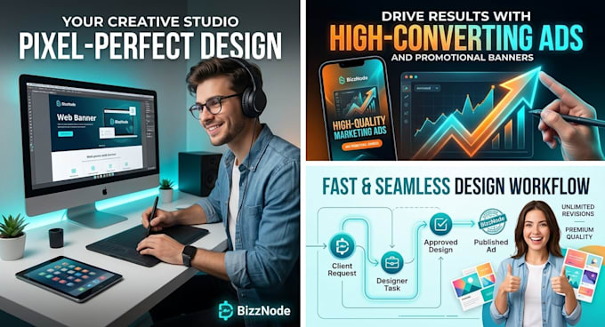 design high converting social media ads promo banners