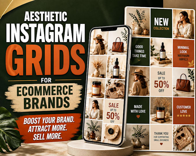 design aesthetic instagram grids for ecommerce brands